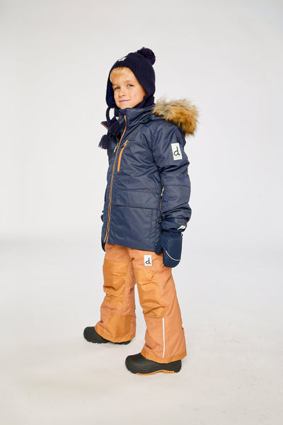 Two Piece Play Snowsuit Navy Blue With Brown Pants - J10PB47_04790