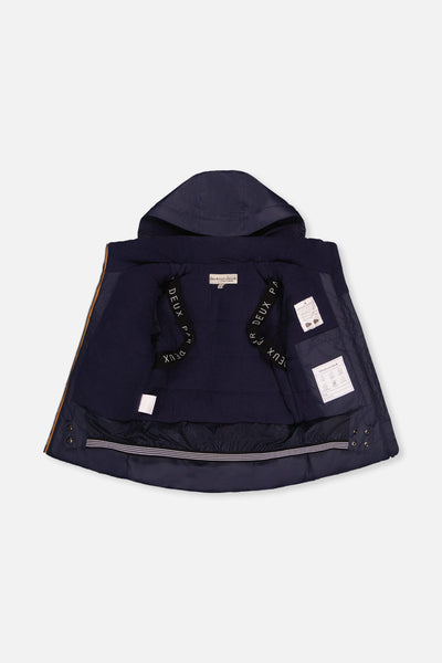 Two Piece Play Snowsuit Navy Blue With Brown Pants - J10PB47_04790