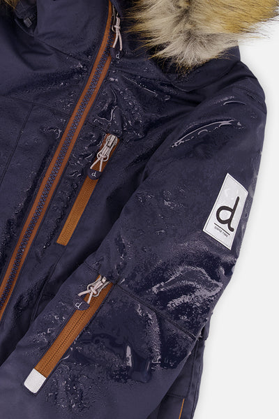 Two Piece Play Snowsuit Navy Blue With Brown Pants - J10PB47_04790