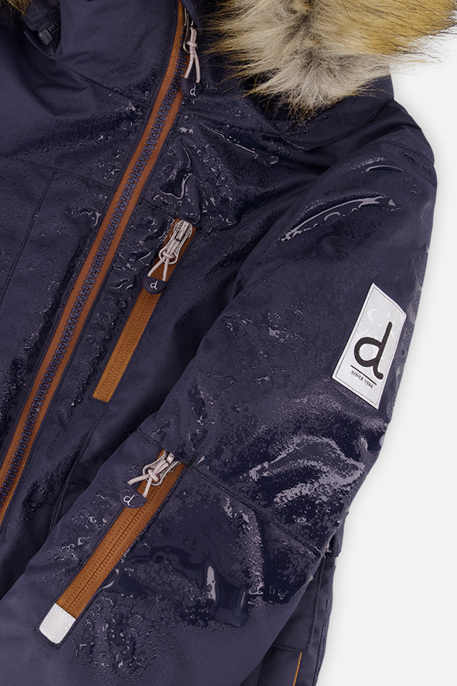 Two Piece Play Snowsuit Navy Blue With Brown Pants - J10PB47_04790