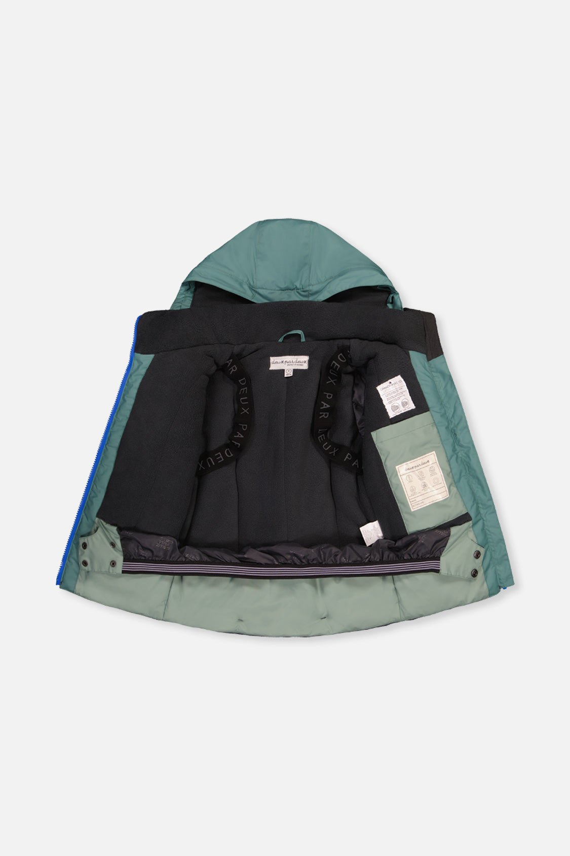 Two Piece Play Snowsuit Green And Navy Colorblock With Blue Camouflage Pants - J10PB48_04760
