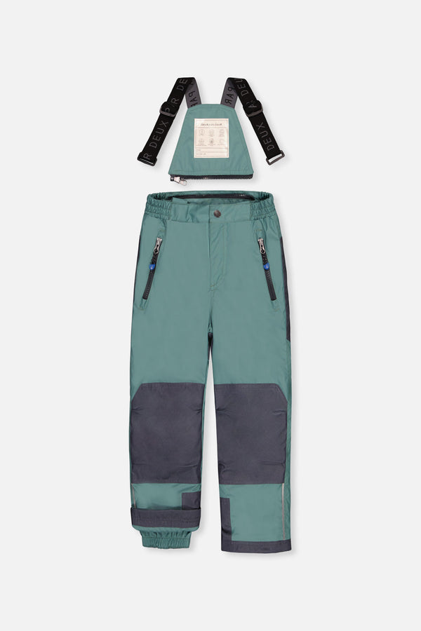 Two Piece Play Snowsuit Blue Camouflage Print With Green Pants - J10PB48_1J055