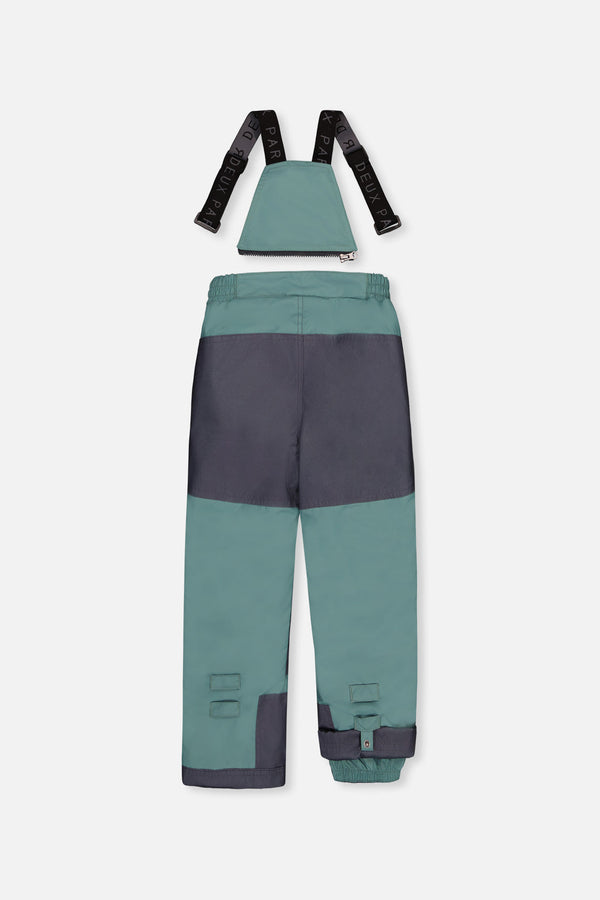 Two Piece Play Snowsuit Blue Camouflage Print With Green Pants - J10PB48_1J055