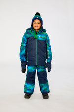 Two Piece Play Snowsuit Blue And Green Checkered Print - J10PB49_04790