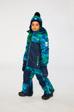 Two Piece Play Snowsuit Blue And Green Checkered Print - J10PB49_04790