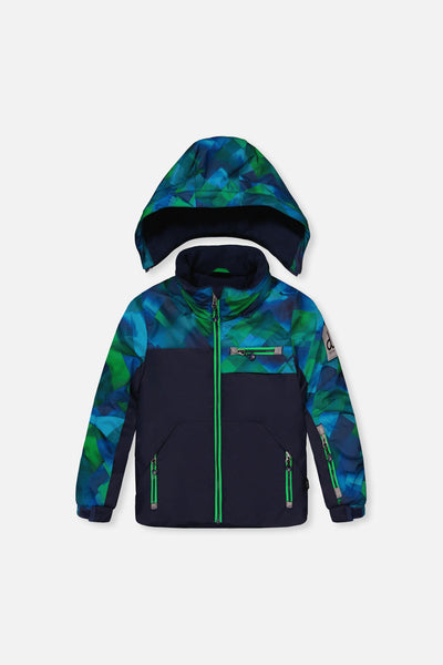 Two Piece Play Snowsuit Blue And Green Checkered Print - J10PB49_04790