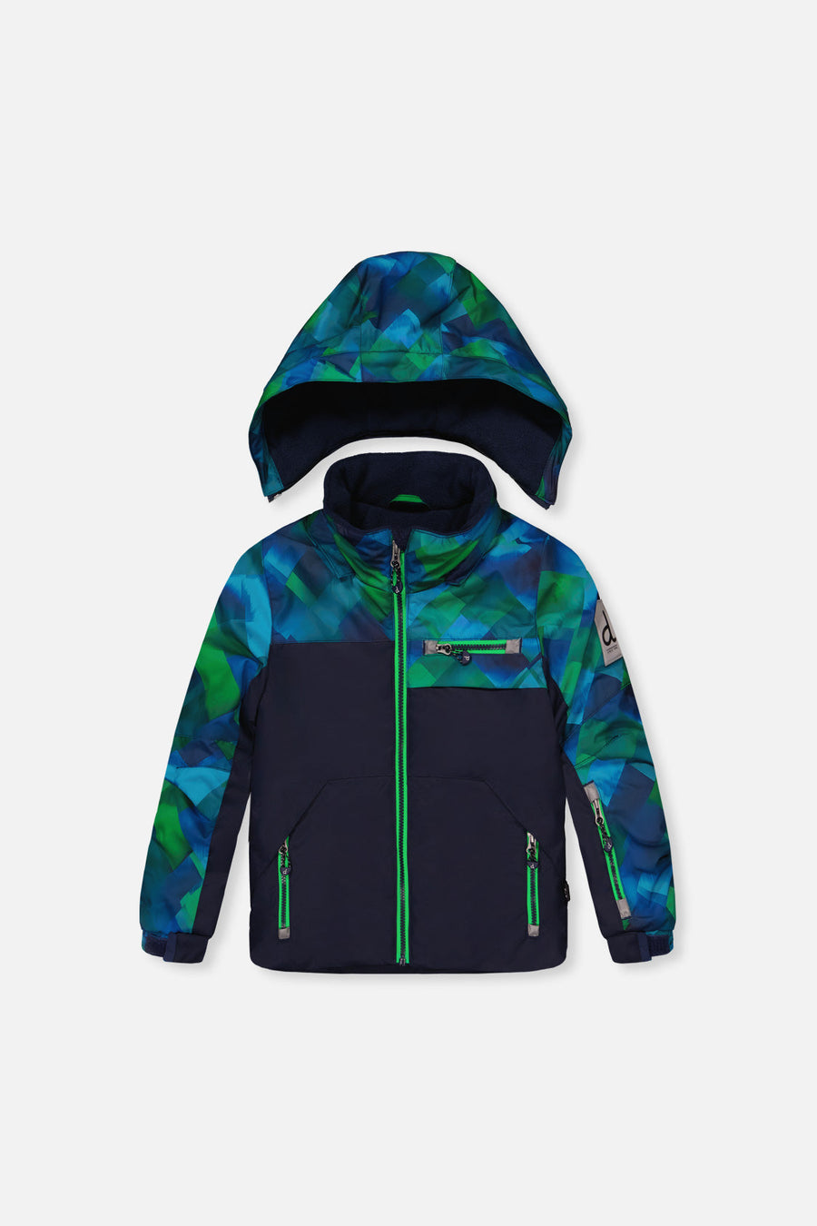 Two Piece Play Snowsuit Blue And Green Checkered Print - J10PB49_04790