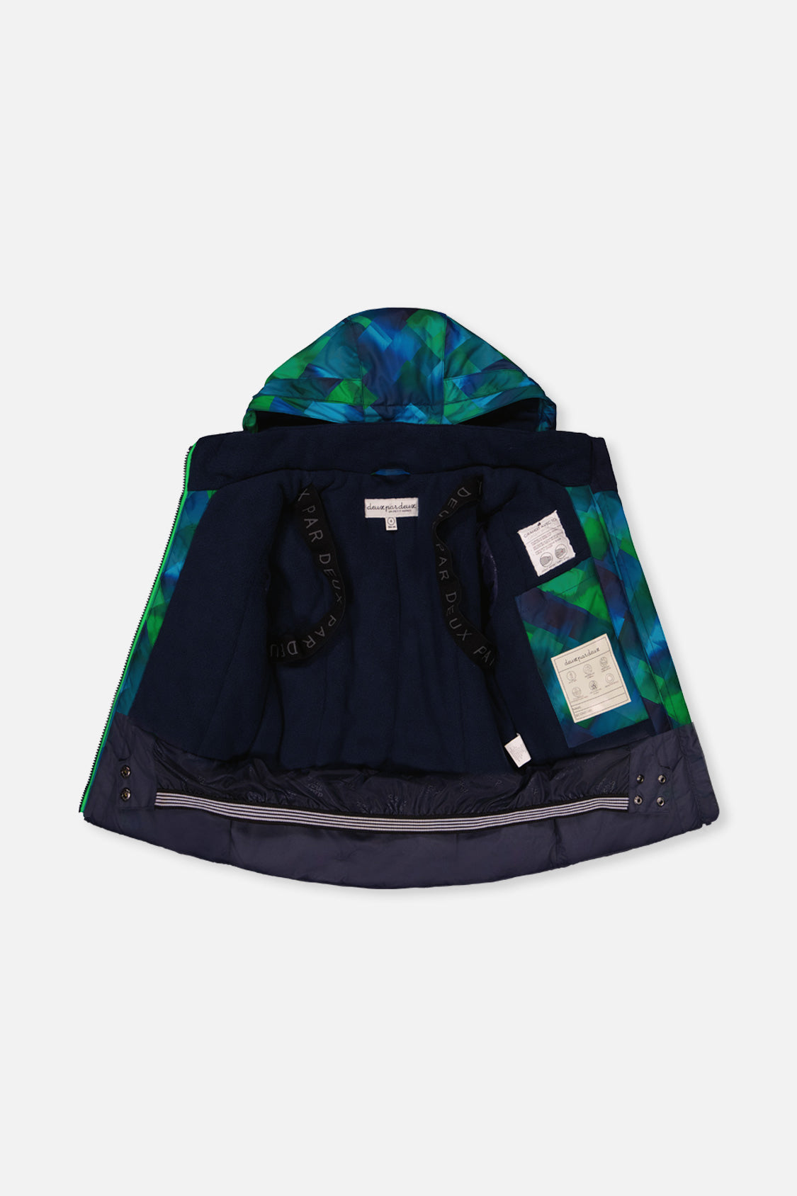 Two Piece Play Snowsuit Blue And Green Checkered Print - J10PB49_04790