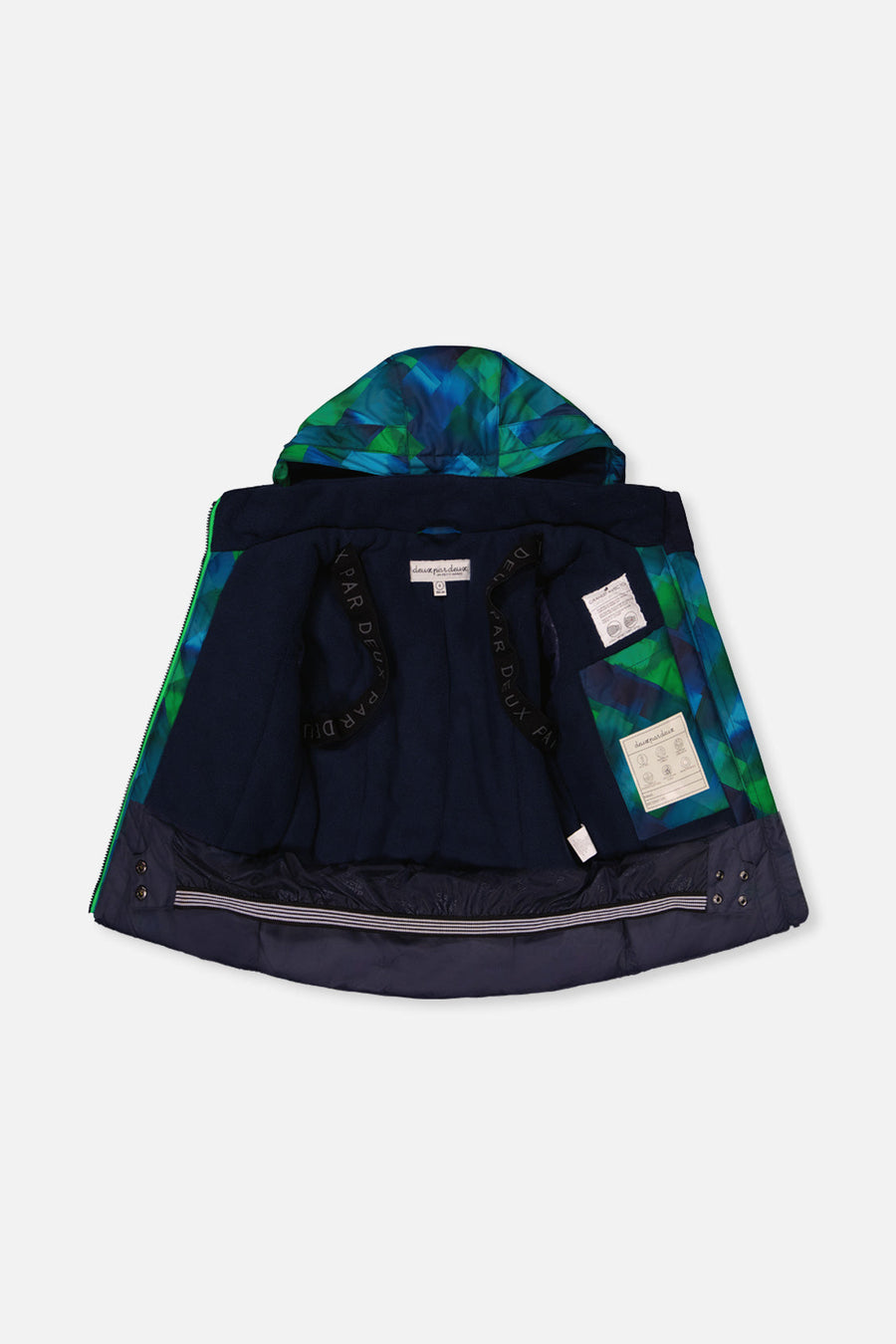 Two Piece Play Snowsuit Blue And Green Checkered Print - J10PB49_04790