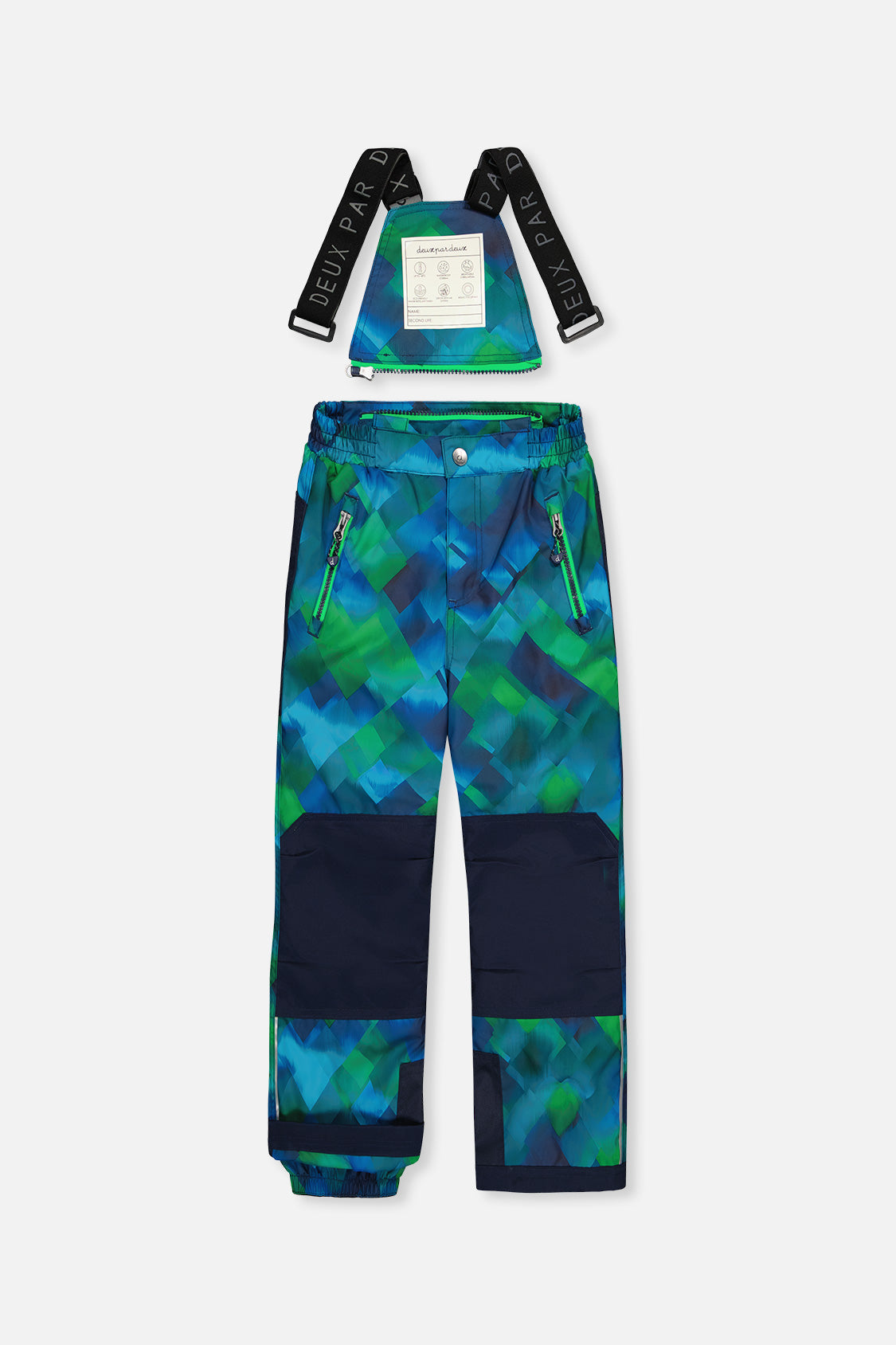 Two Piece Play Snowsuit Blue And Green Checkered Print - J10PB49_04790
