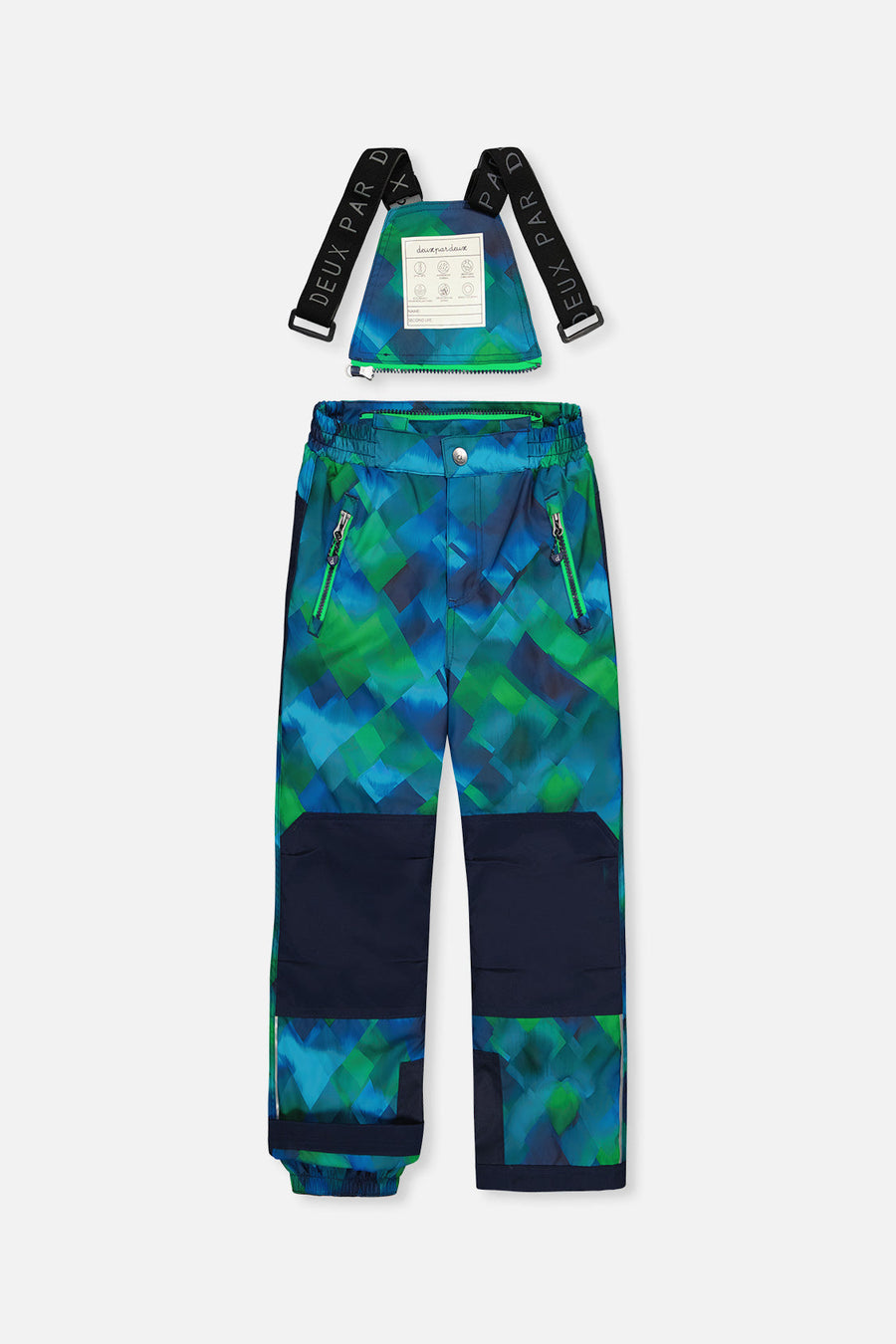 Two Piece Play Snowsuit Blue And Green Checkered Print - J10PB49_04790