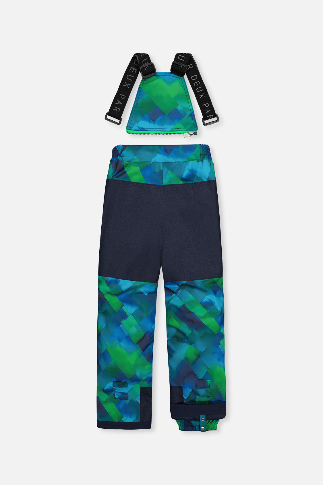 Two Piece Play Snowsuit Blue And Green Checkered Print - J10PB49_04790