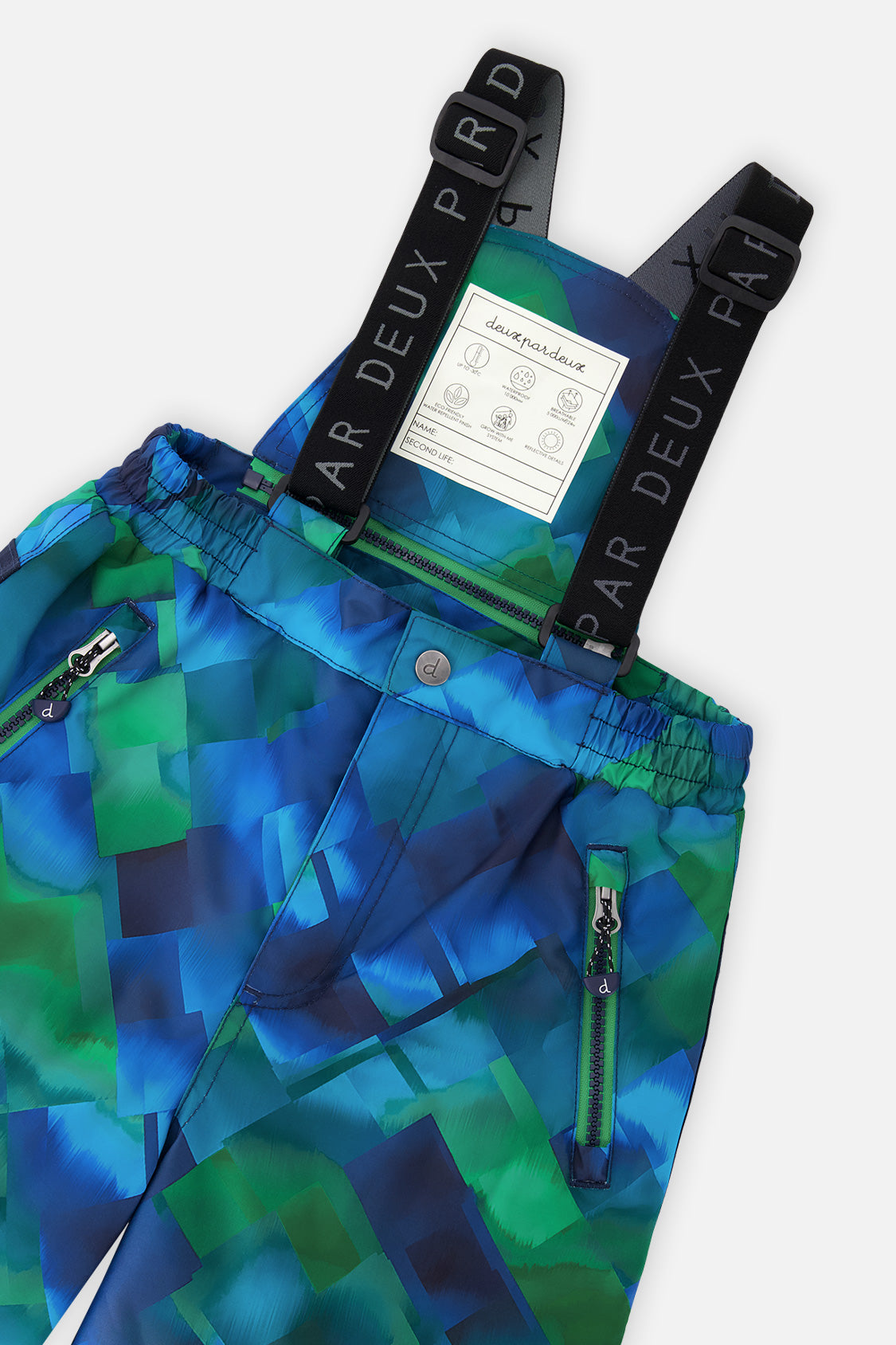 Two Piece Play Snowsuit Blue And Green Checkered Print - J10PB49_04790