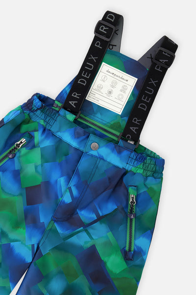 Two Piece Play Snowsuit Blue And Green Checkered Print - J10PB49_04790