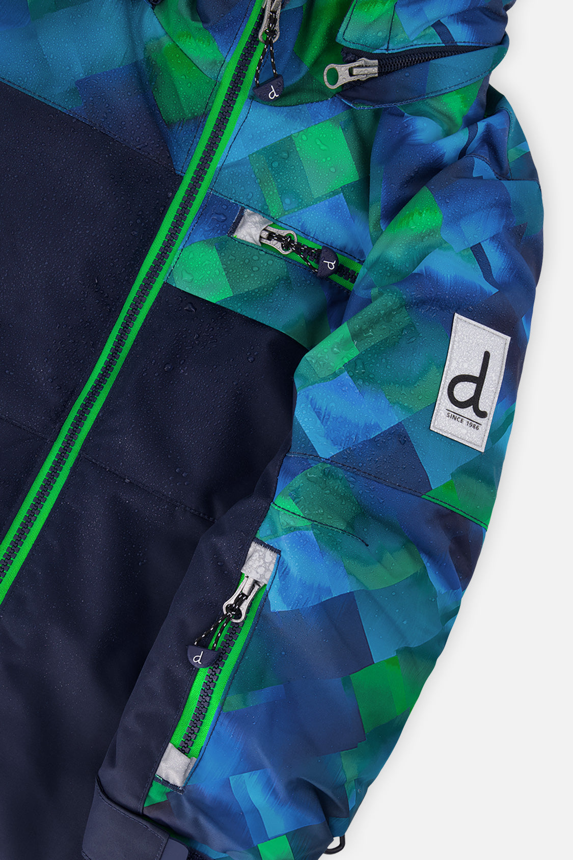 Two Piece Play Snowsuit Blue And Green Checkered Print - J10PB49_04790
