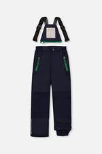 Two Piece Play Snowsuit Blue And Green Checkered Print With Navy Pants - J10PB49_1J053