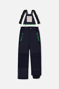 Two Piece Play Snowsuit Blue And Green Checkered Print With Navy Pants - J10PB49_1J053