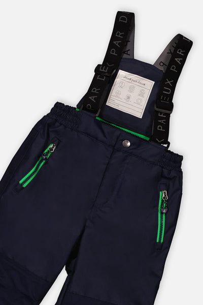 Two Piece Play Snowsuit Blue And Green Checkered Print With Navy Pants - J10PB49_1J053