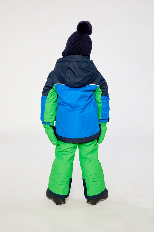 Two Piece Play Snowsuit Royal Blue And Green Colorblock - J10PB50_04690