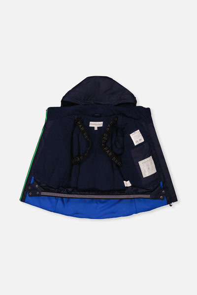 Two Piece Play Snowsuit Royal Blue And Green Colorblock - J10PB50_04690