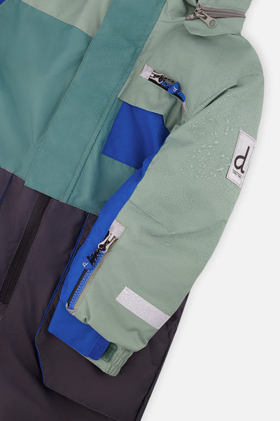 Kids One Piece Play Snowsuit Sage Green And Grey - J10PB73_04930