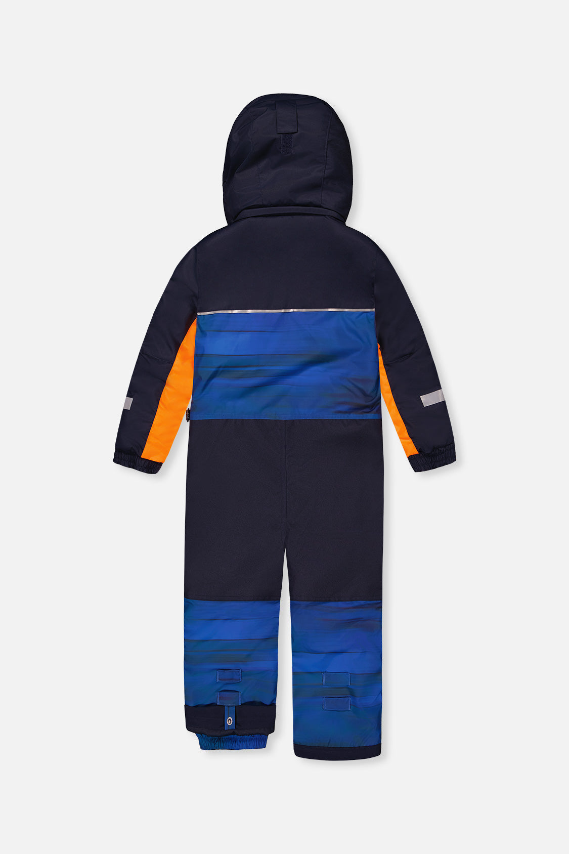 Kids One Piece Play Snowsuit Blue With Black Stripes - J10PB73_1J056