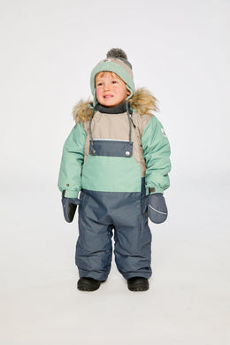 Baby One Piece Snowsuit Adapted For Car Seats Cool Dark Grey - J10PBB75_04930