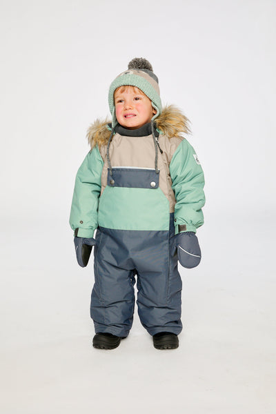 Baby One Piece Snowsuit Adapted For Car Seats Cool Dark Grey - J10PBB75_04930