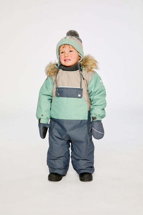 Baby One Piece Snowsuit Adapted For Car Seats Cool Dark Grey - J10PBB75_04930