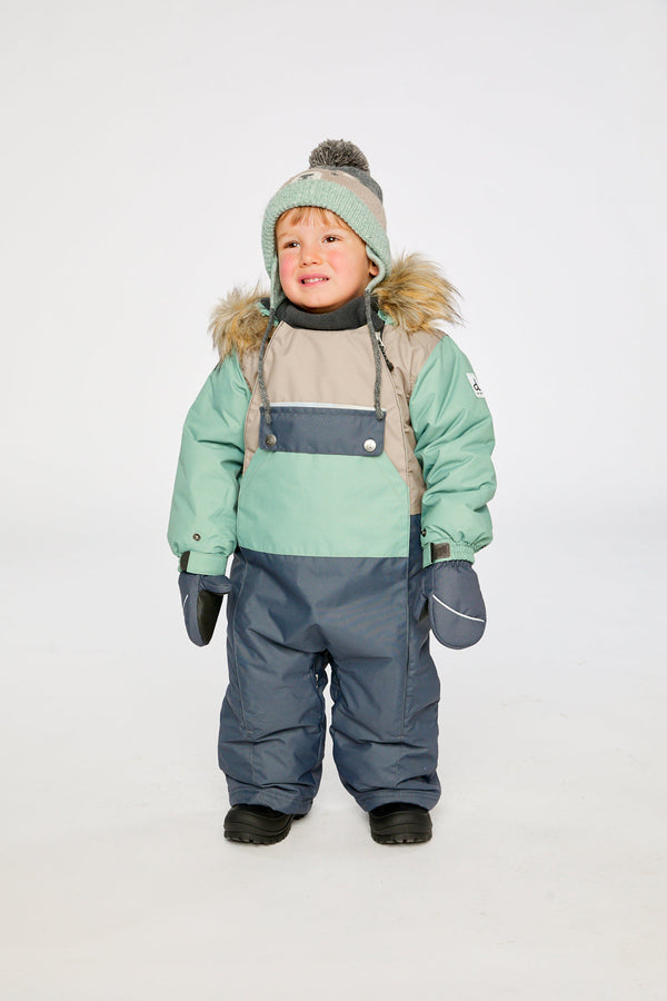 Baby One Piece Snowsuit Adapted For Car Seats Cool Dark Grey - J10PBB75_04930