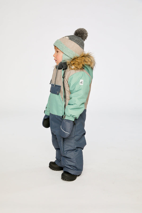 Baby One Piece Snowsuit Adapted For Car Seats Cool Dark Grey - J10PBB75_04930