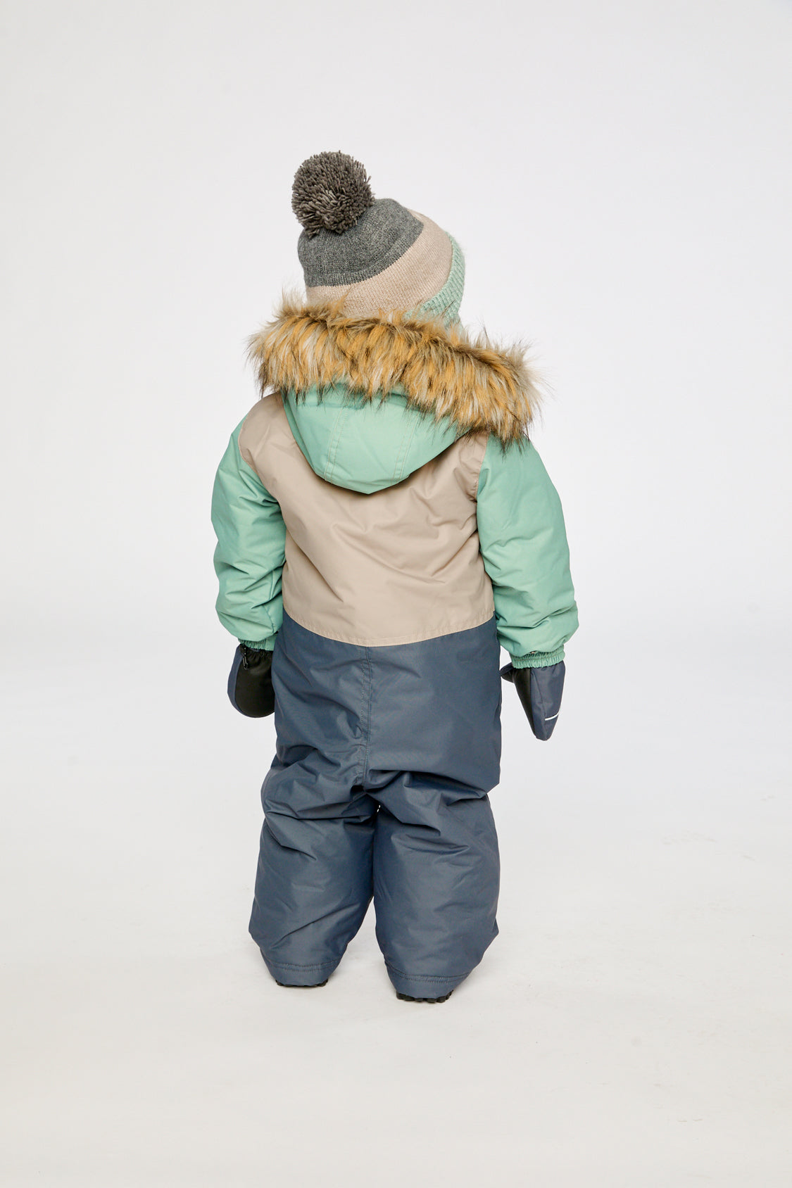 Baby One Piece Snowsuit Adapted For Car Seats Cool Dark Grey - J10PBB75_04930