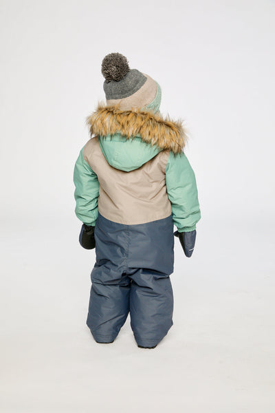 Baby One Piece Snowsuit Adapted For Car Seats Cool Dark Grey - J10PBB75_04930