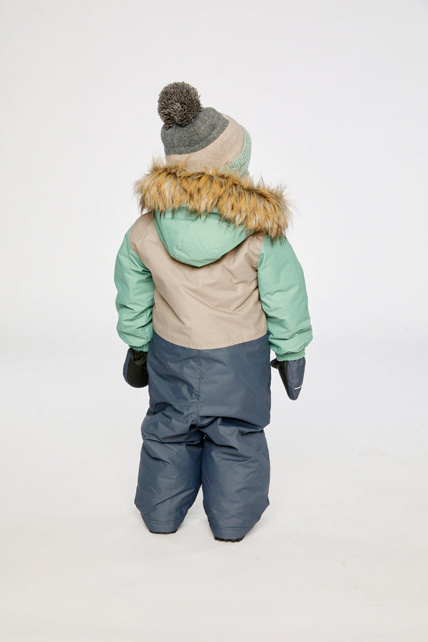 Baby One Piece Snowsuit Adapted For Car Seats Cool Dark Grey - J10PBB75_04930