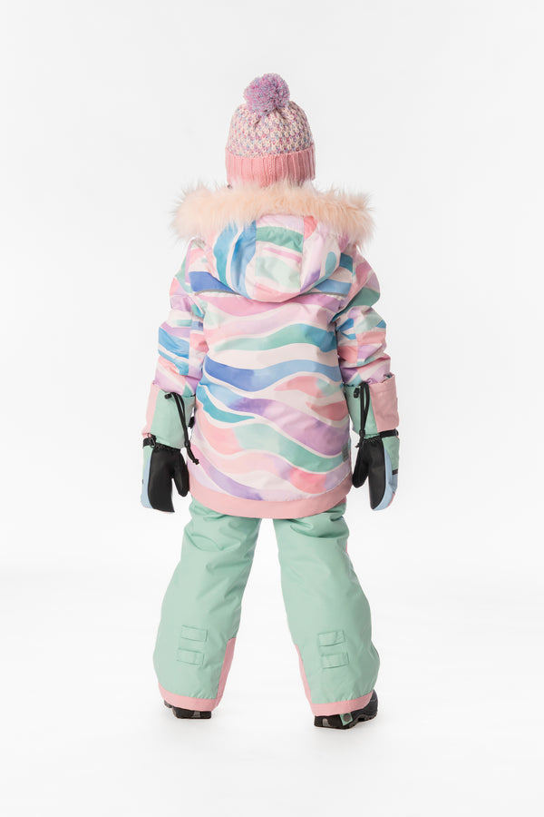 Two Piece Play Snowsuit Multicolored Line Print