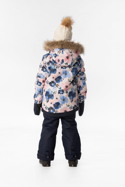 Two Piece Play Snowsuit Watercolor Flower Print