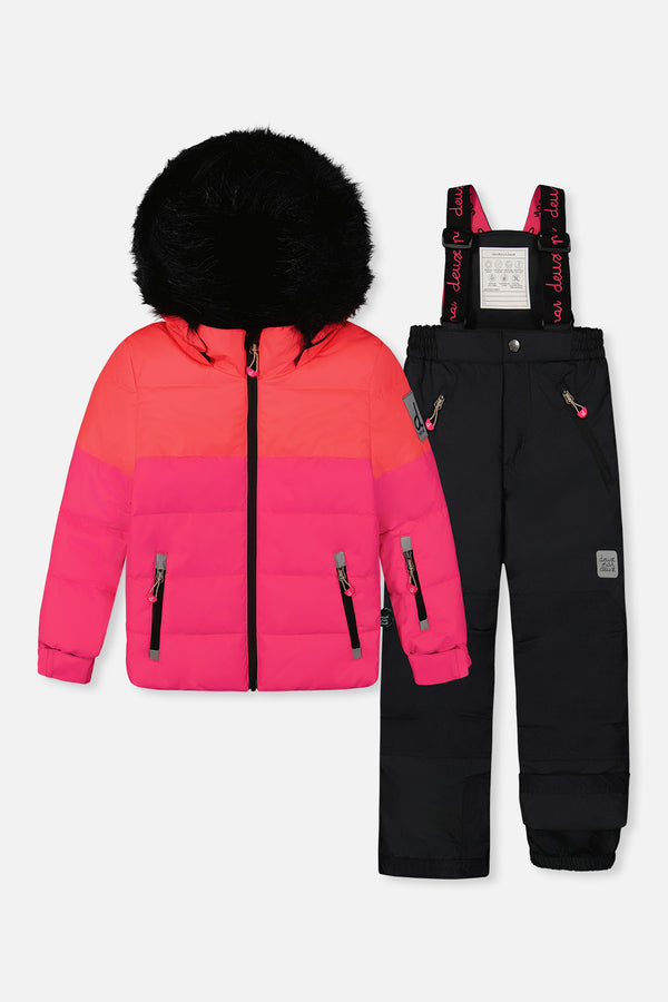 Habit de neige deux pièces PLAY rose vif