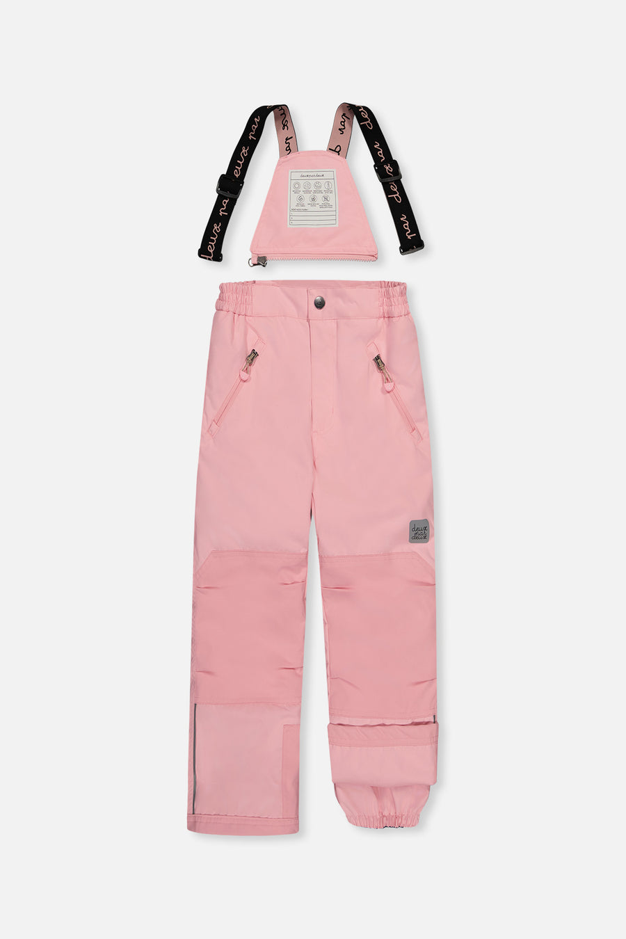 Habit de neige deux pièces PLAY rose imprimé mini fleurs avec pantalon rose