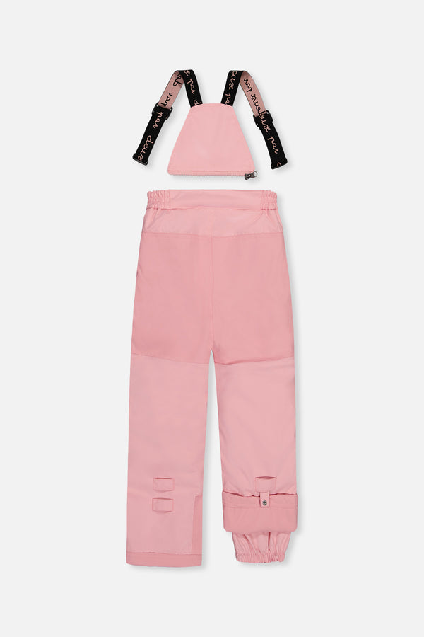 Habit de neige deux pièces PLAY rose imprimé mini fleurs avec pantalon rose