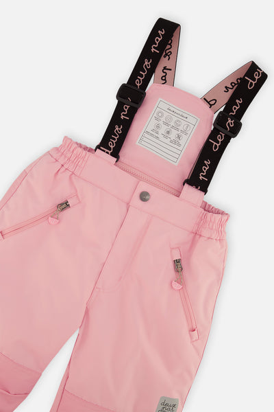 Habit de neige deux pièces PLAY rose imprimé mini fleurs avec pantalon rose