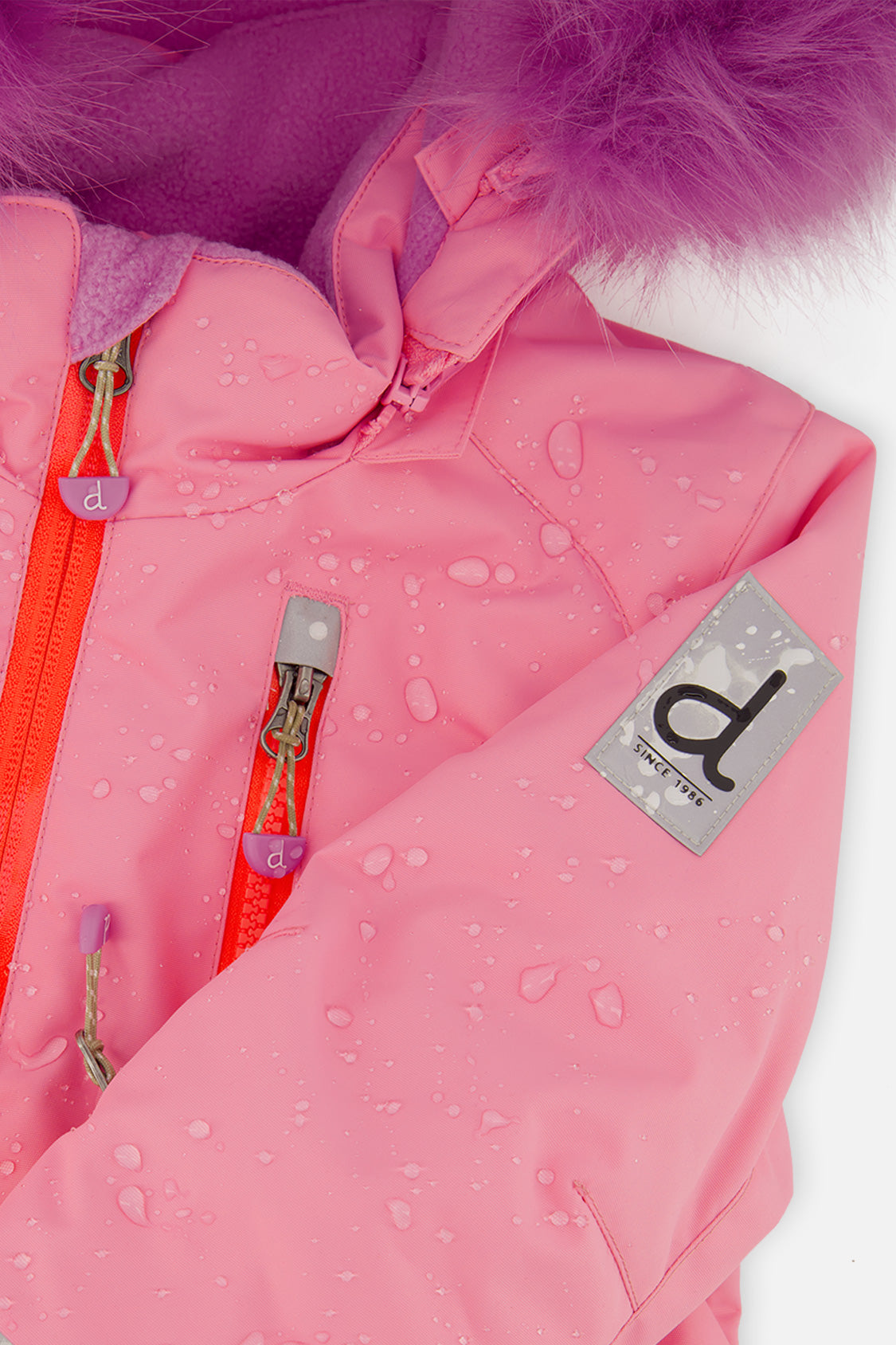 Kids One Piece Play Snowsuit Pink