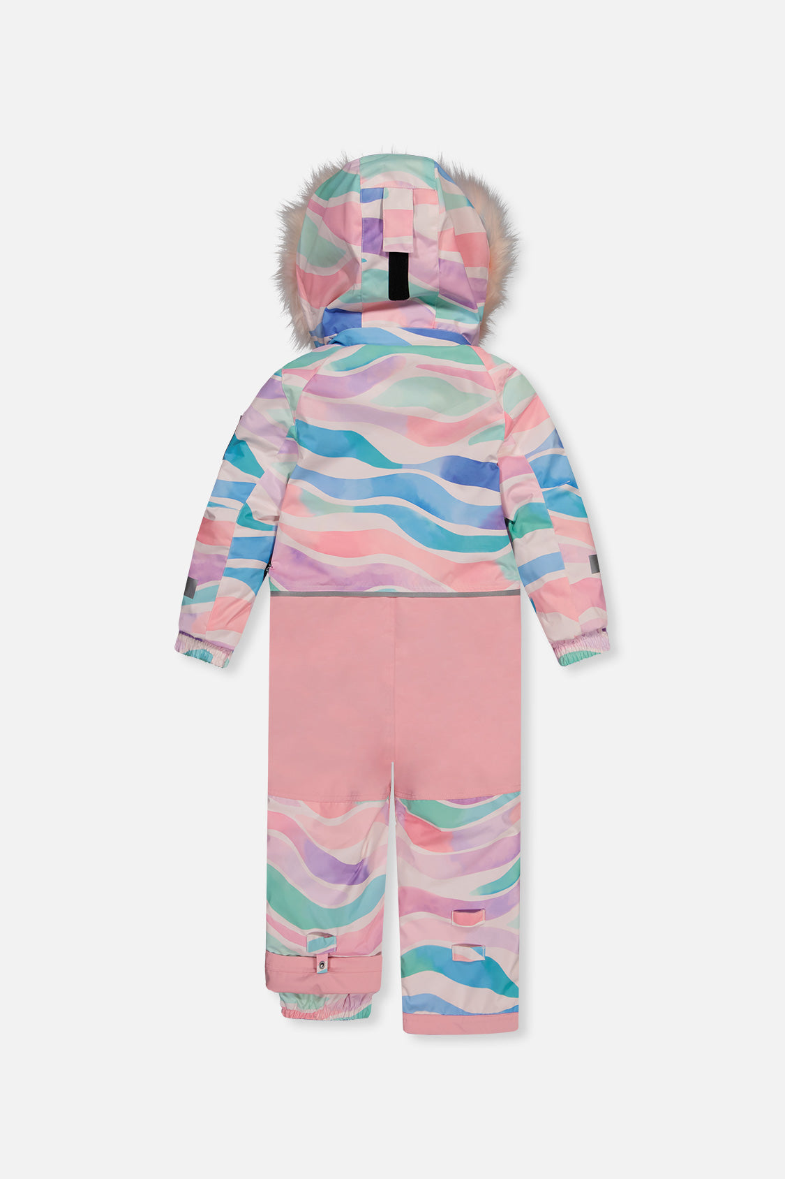 Kids One Piece Play Snowsuit Multicolored Line Print