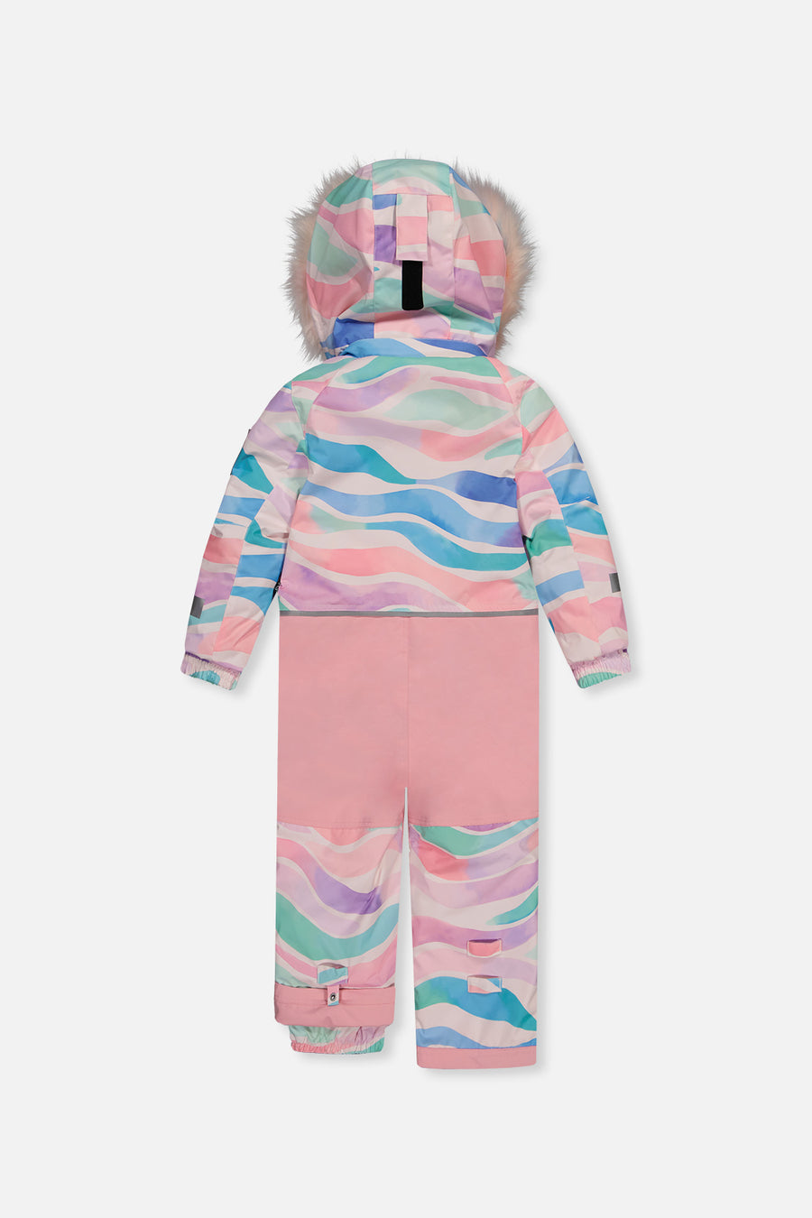 Kids One Piece Play Snowsuit Multicolored Line Print