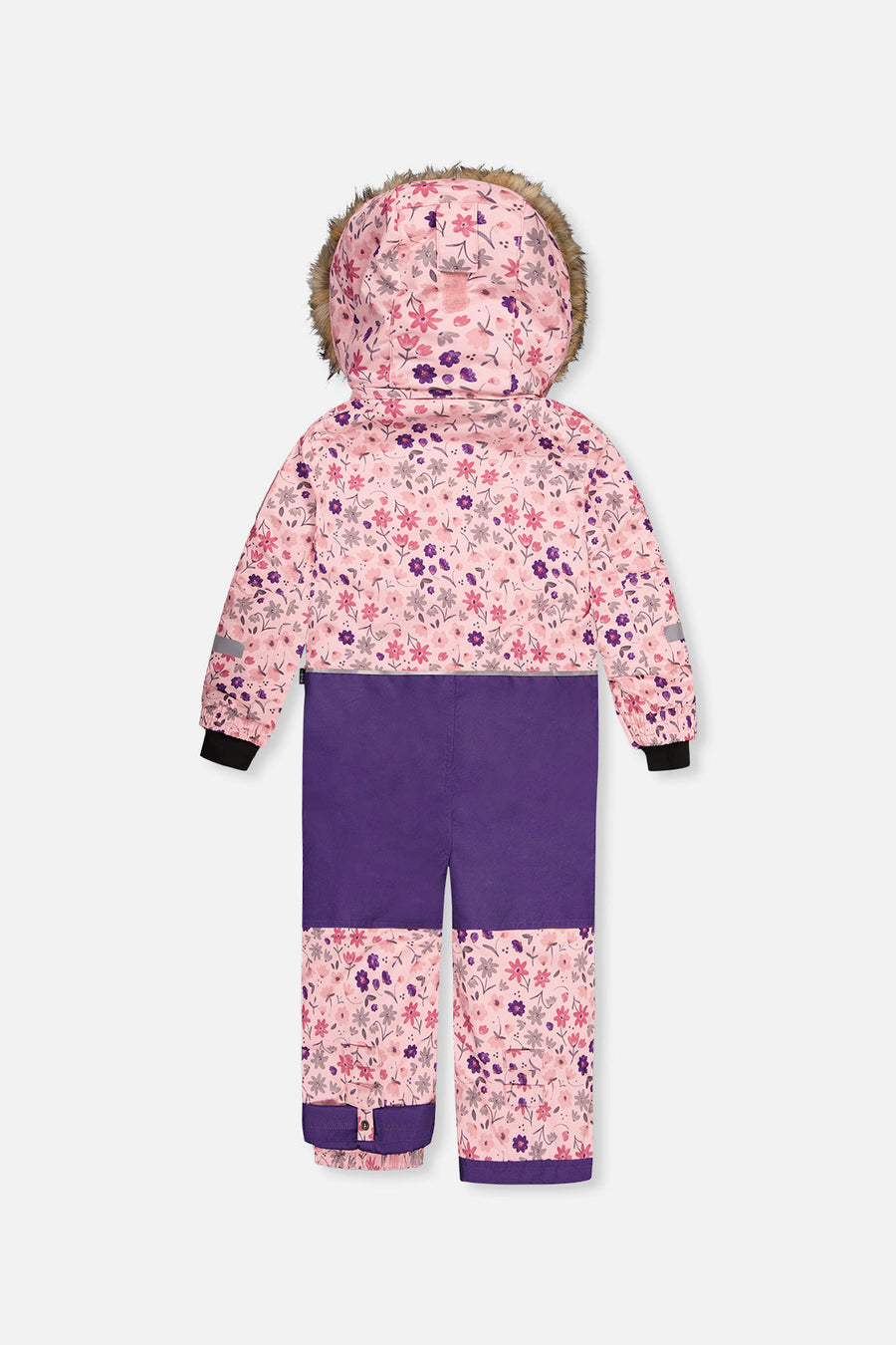 Kids One Piece Play Snowsuit Pink Mini Flower Print - J10PG71_1J020