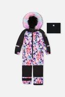 Kids One Piece Play Snowsuit Purple Floral Print - J10PG71_1J021