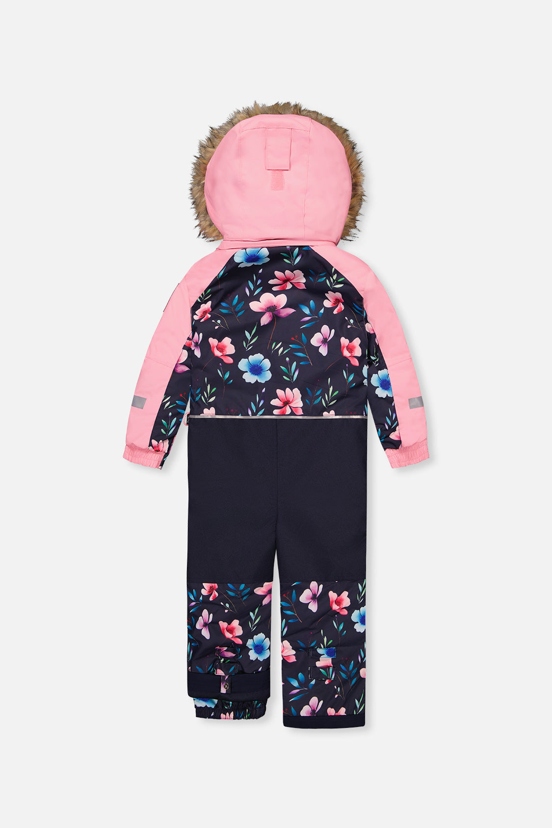 Kids One Piece Play Snowsuit Blue Floral Print - J10PG71_1J023