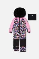Kids One Piece Play Snowsuit Black Heart Print - J10PG71_1J028