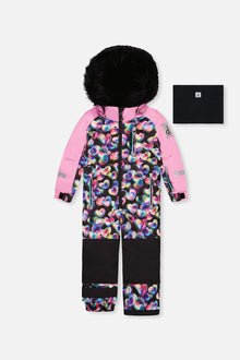 Kids One Piece Play Snowsuit Black Heart Print - J10PG71_1J028