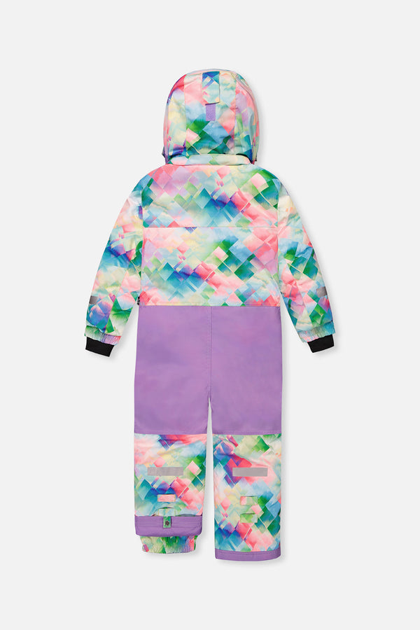 Kids One Piece Play Snowsuit Multicolor Diamond Print - J10PG73_1J026