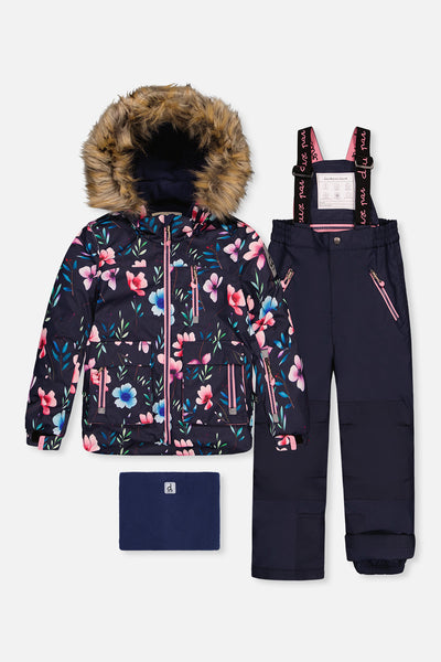 Two Piece Play Snowsuit Blue Floral Print - J10PG81_1J023